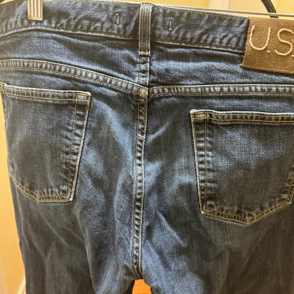 John Varvatos Slim Straight Jeans in Dark Blue Denim